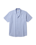 Camp Collar Striped Shirt - Baby Blue