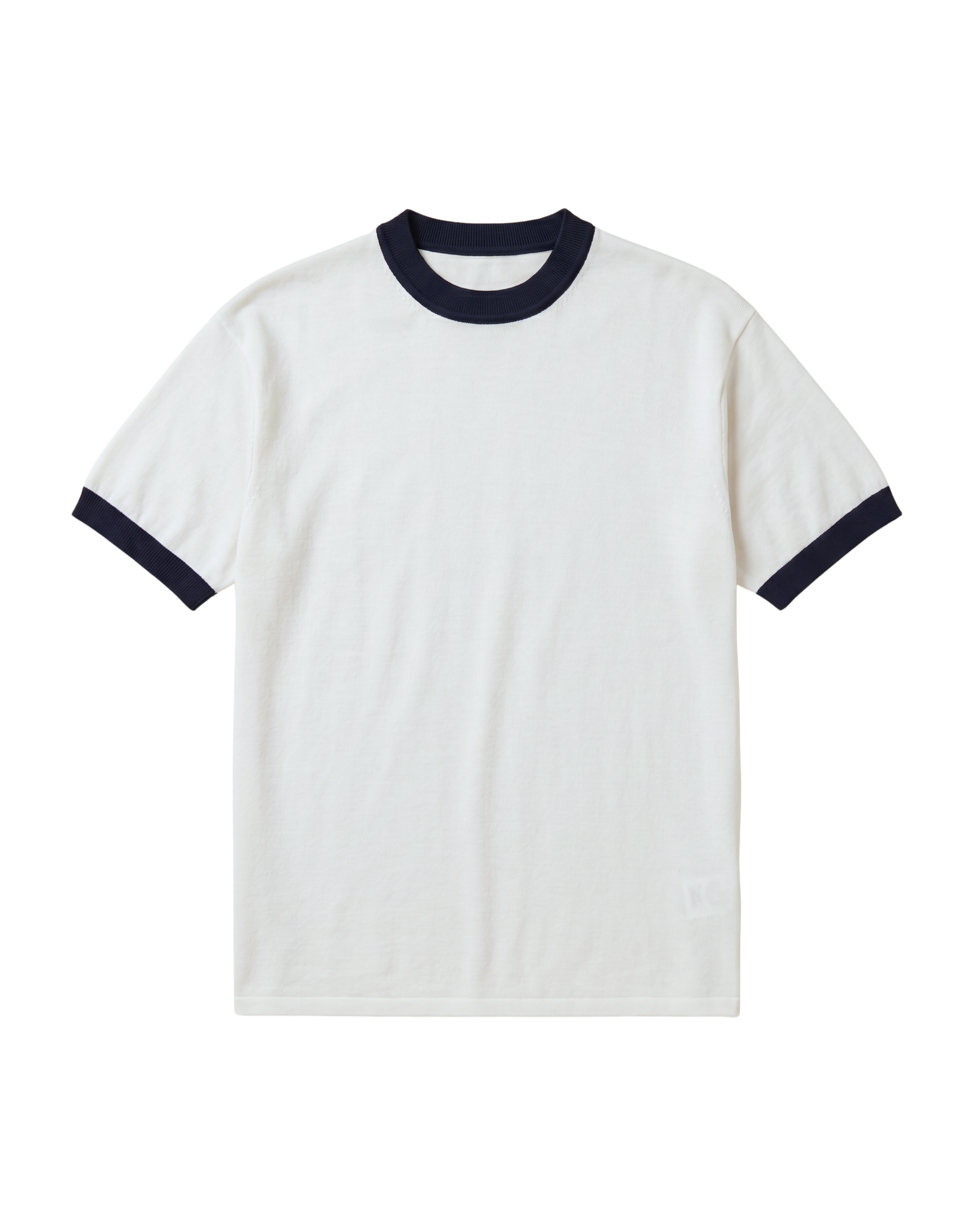 Knit Ringer T-Shirt – White