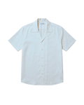 Camp Collar Striped Shirt - White