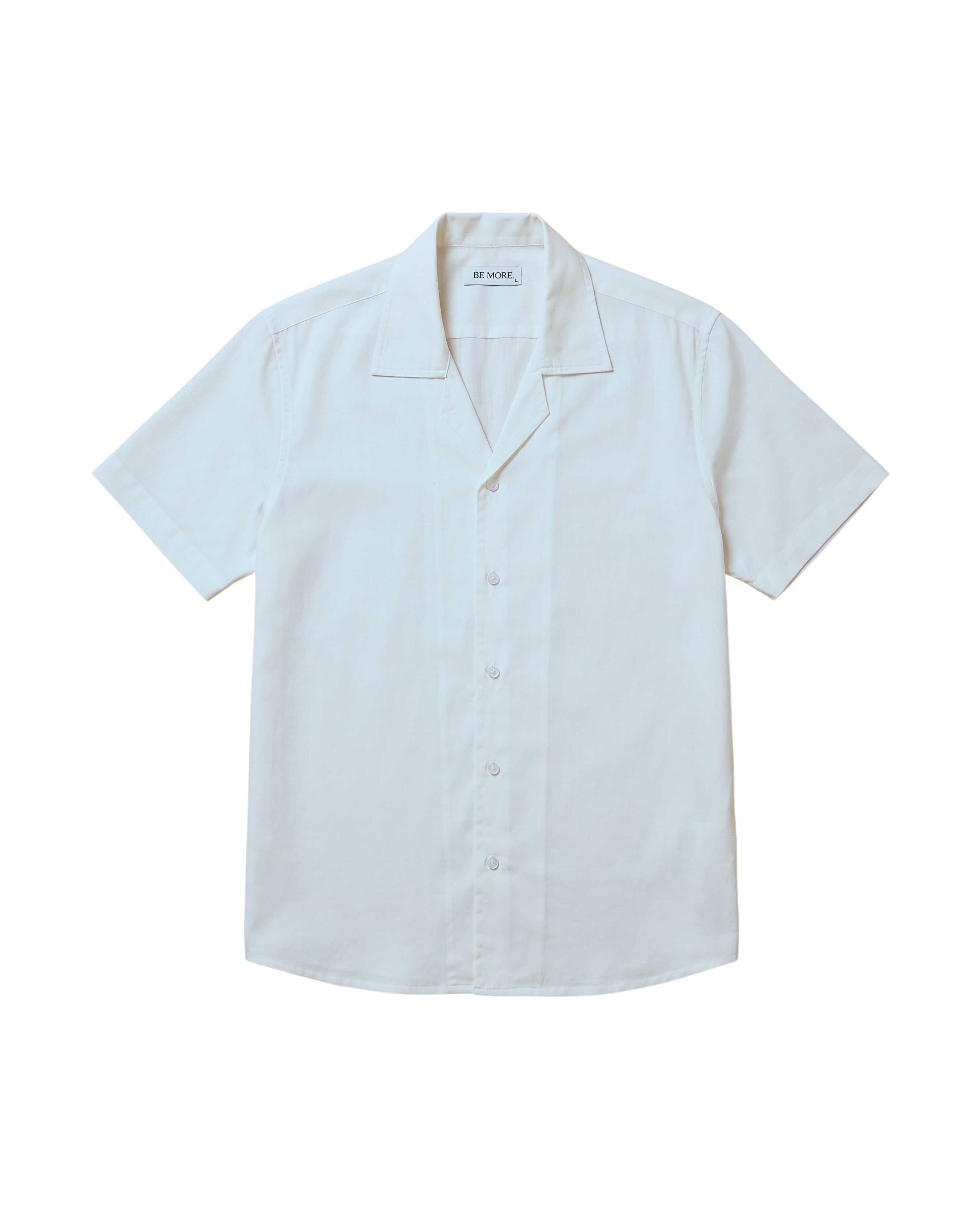 Camp Collar Striped Shirt - White
