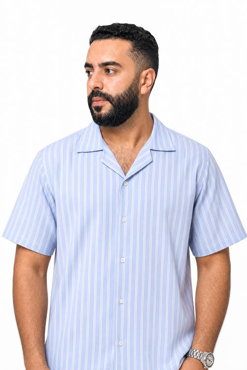 Camp Shirt - Blue Striped