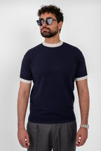 Knit Ringer T-Shirt – Navy