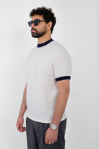 Knit Ringer T-Shirt – White