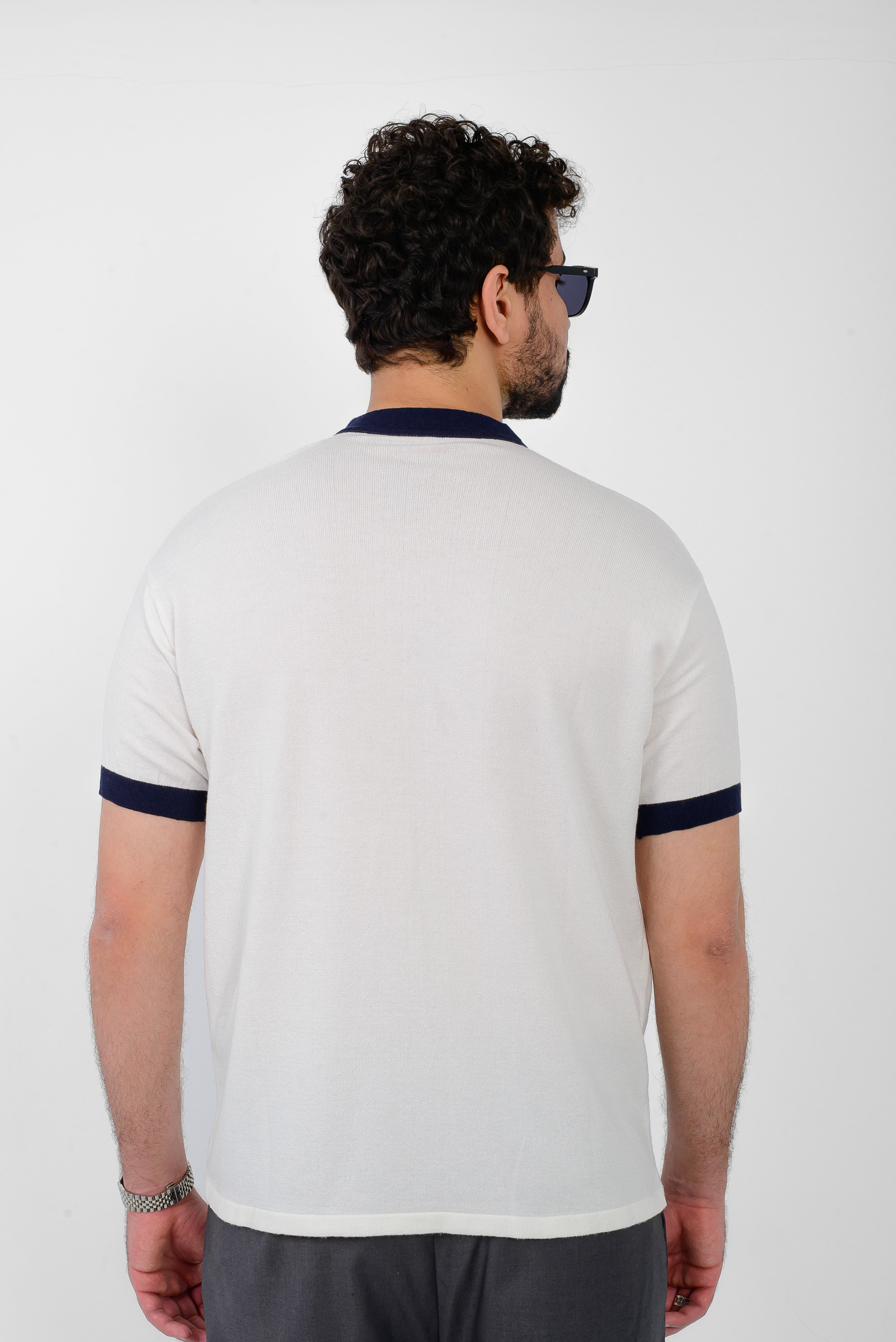Knit Ringer T-Shirt – White