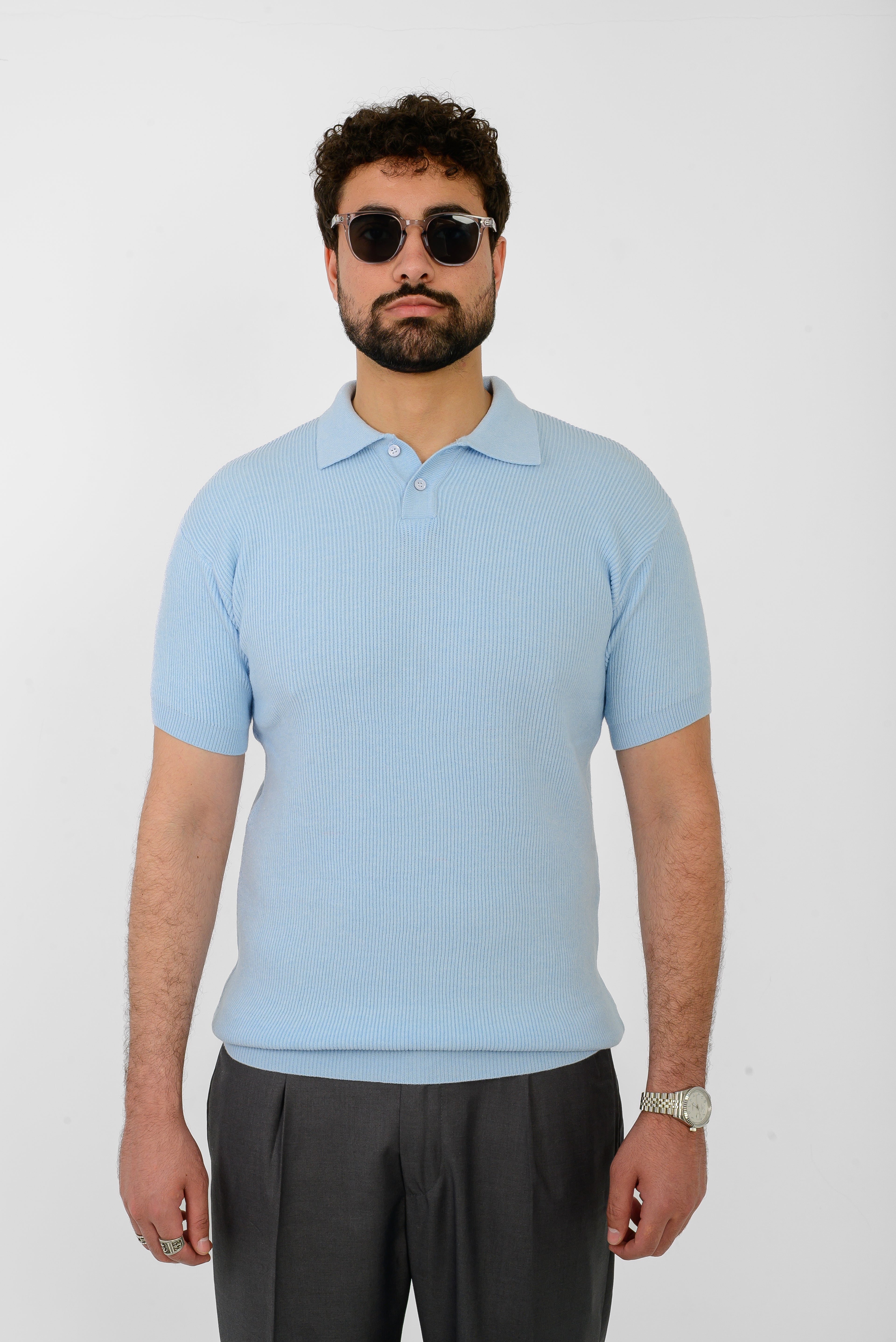 Knit Ribbed T-Shirt