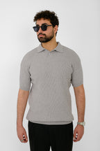Knit Ribbed T-Shirt – Grey