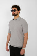 Knit Ribbed T-Shirt – Grey