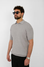 Knit Ribbed T-Shirt – Grey