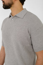 Knit Ribbed T-Shirt – Grey