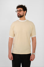 Knit Ringer T-Shirt – Beige