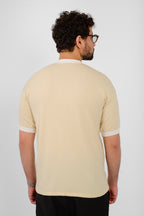Knit Ringer T-Shirt – Beige