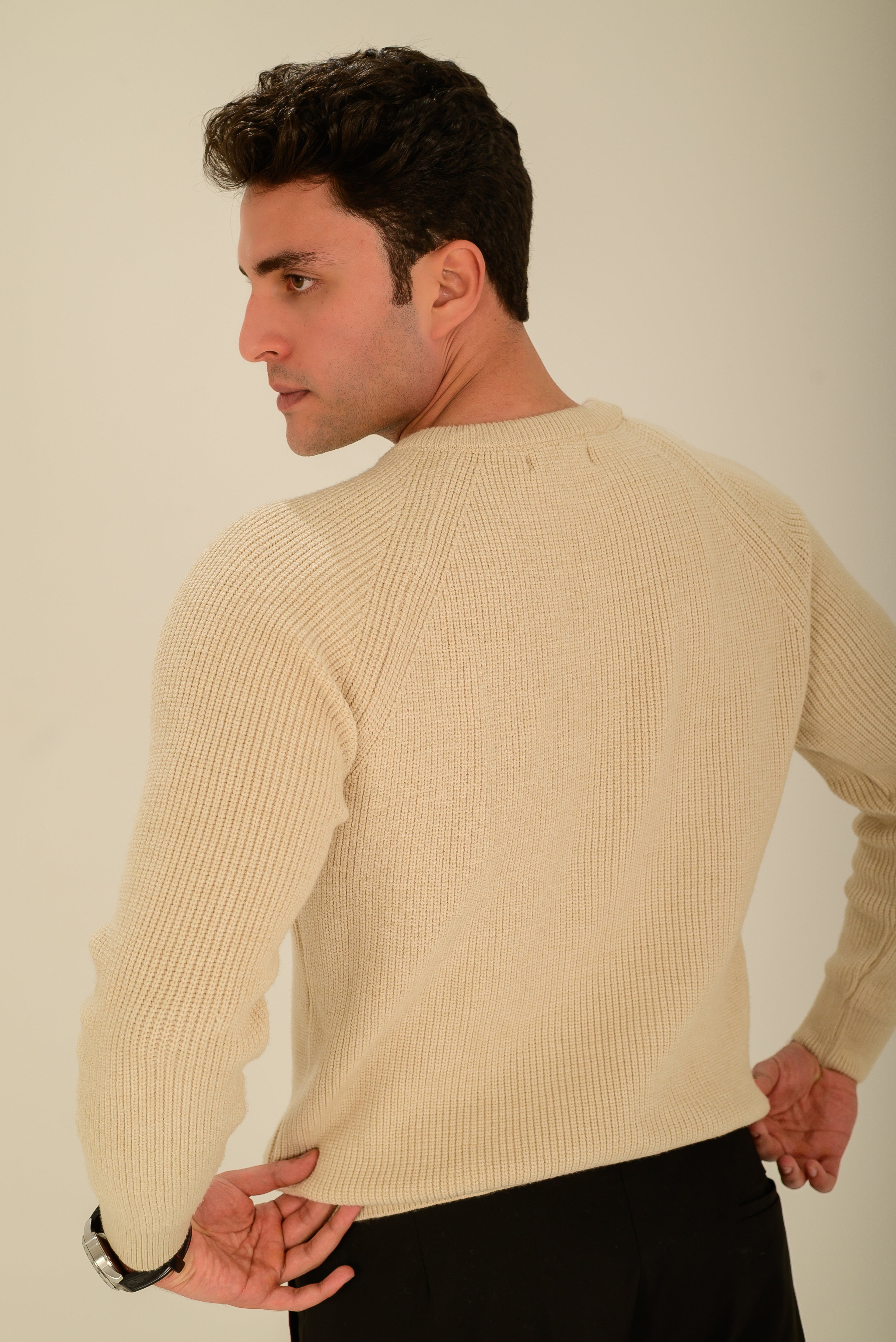 Ribbed Sweater – Beige