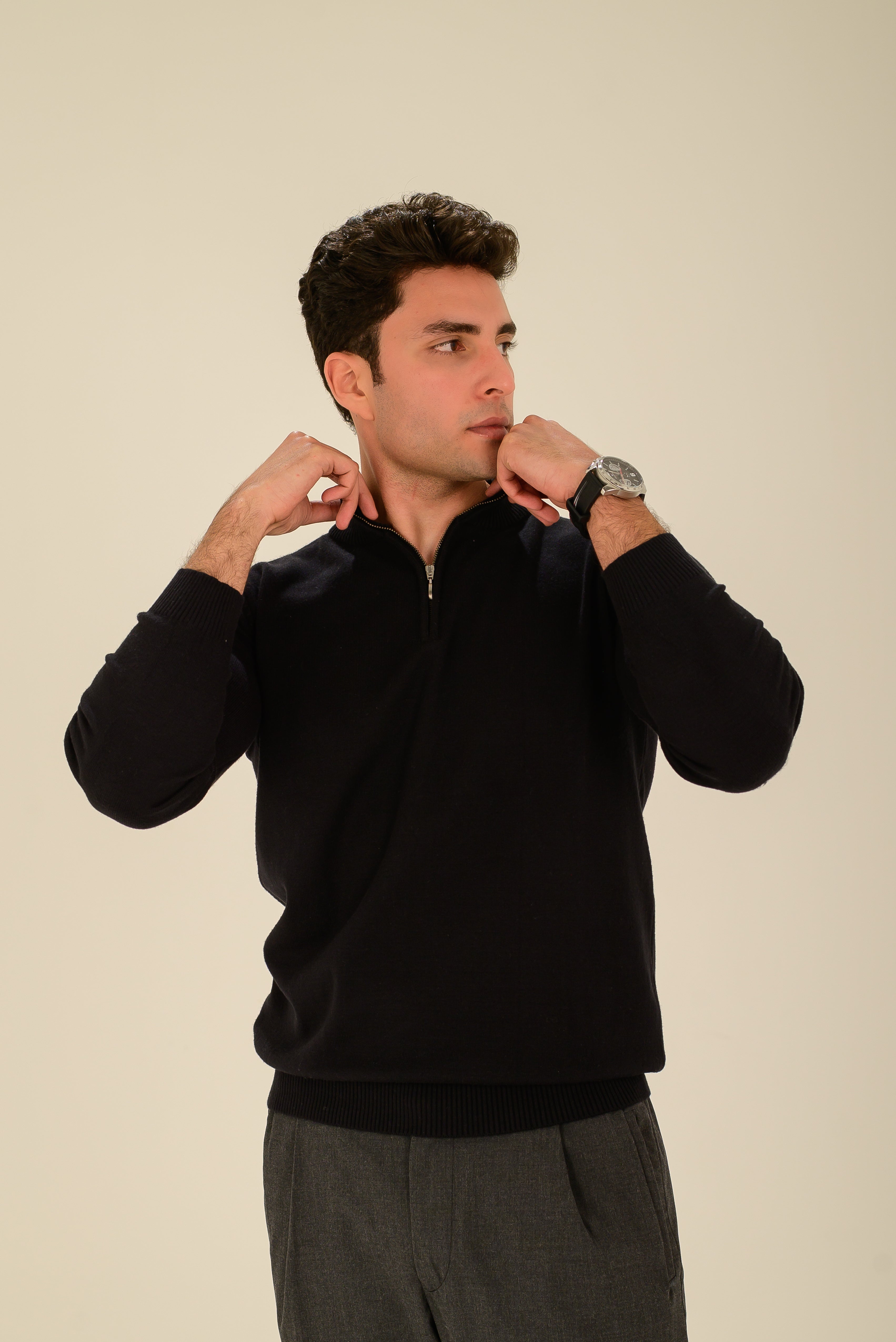 Quarter Half-Zip - Black