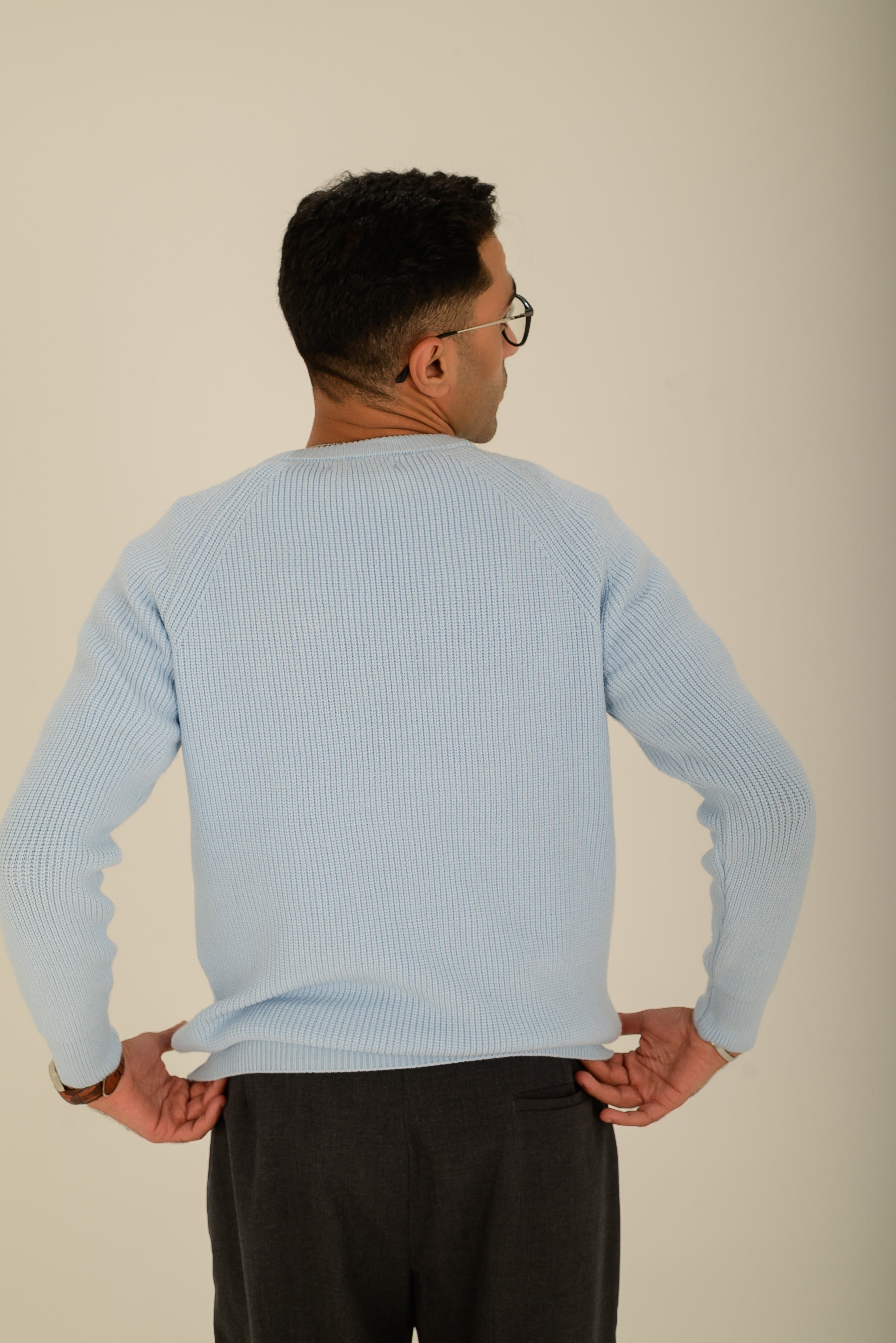 Ribbed Sweater - Heather Sky