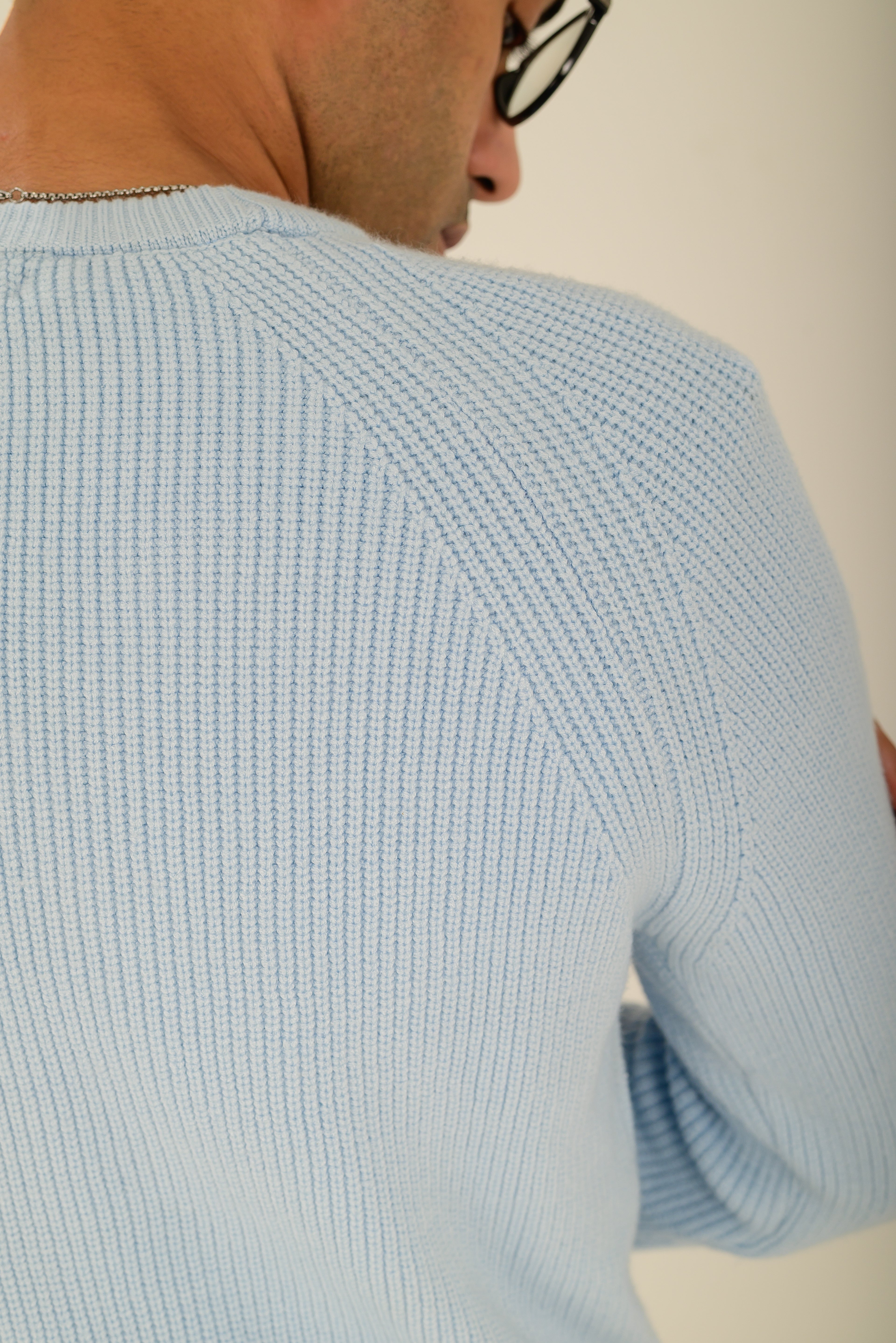 Ribbed Sweater - Heather Sky