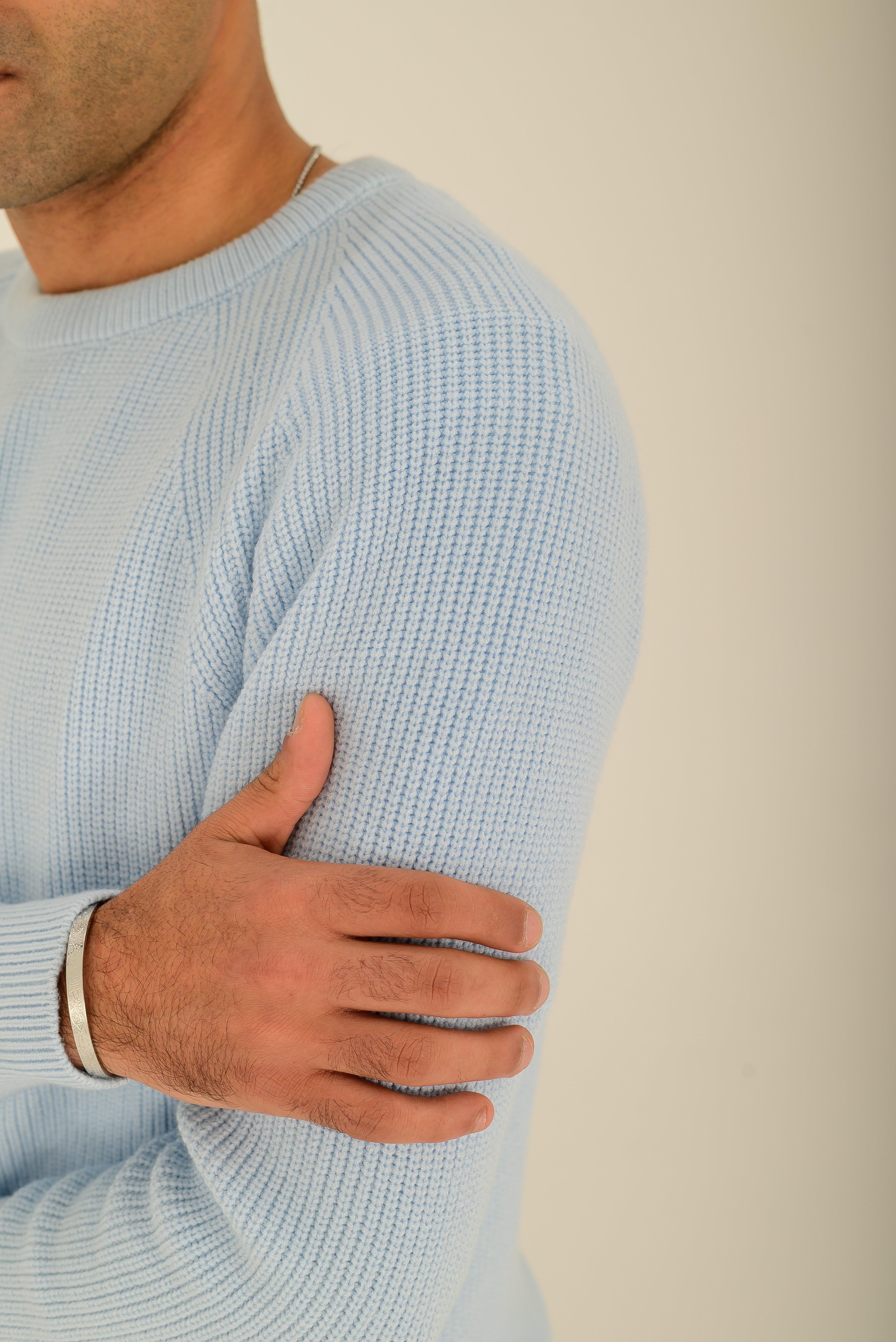 Ribbed Sweater - Heather Sky