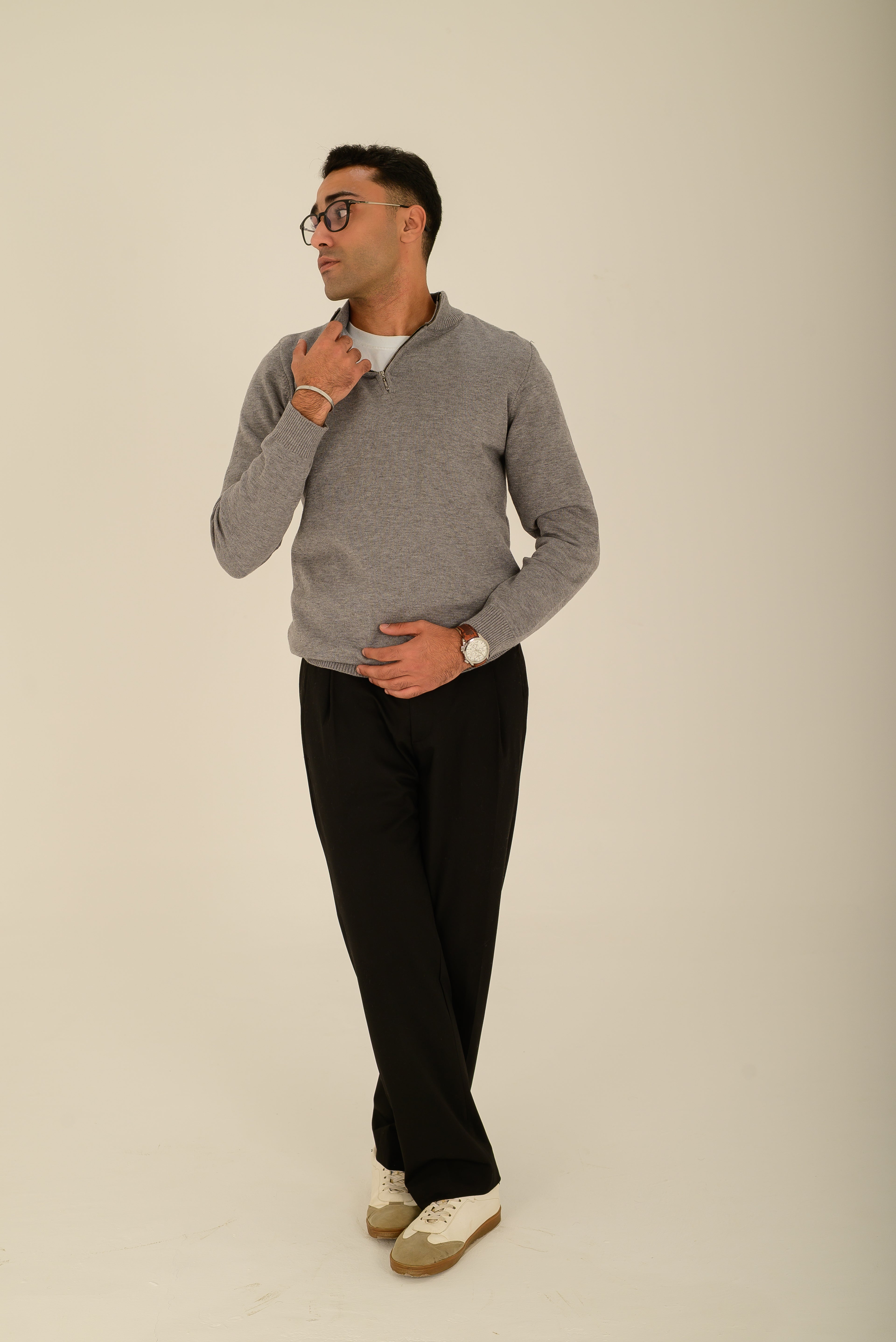 Quarter Half-Zip – Gray