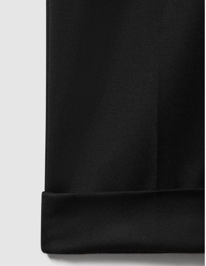 Relaxed-Fit Pleated Tapered Trousers