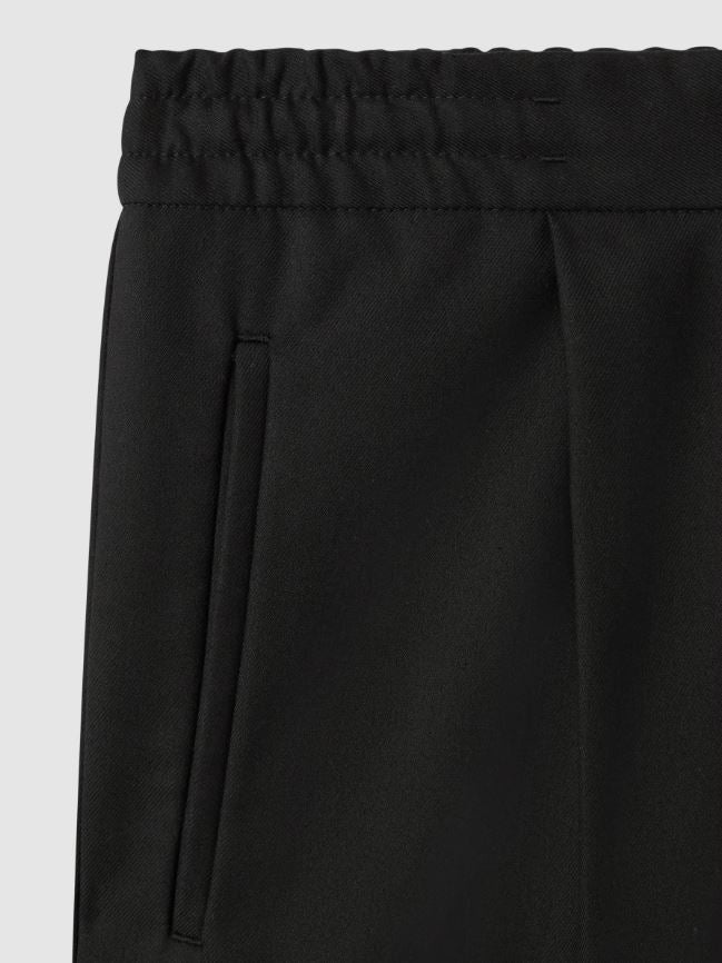 Relaxed-Fit Pleated Tapered Trousers